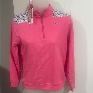 Girl’s Vineyard Vines-L(14) NWT Pink Quarter-Zip Top